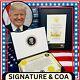 Autentique Autographe De Donald Trump Photo Signée Avec Certificat D'authenticité