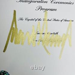 AUTENTIQUE Autographe de l'Inauguration de Donald Trump Photo Signée COA