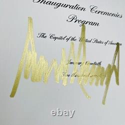 AUTENTIQUE Autographe de l'Inauguration de Donald Trump Photo Signée COA