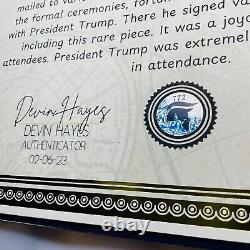 AUTENTIQUE Autographe de l'Inauguration de Donald Trump Photo Signée COA