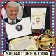 Autentique Photo Signée De L'inauguration De Donald Trump Avec Certificat D'authenticité