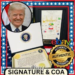 AUTENTIQUE Photo Signée de l'Inauguration de Donald Trump avec Certificat d'Authenticité