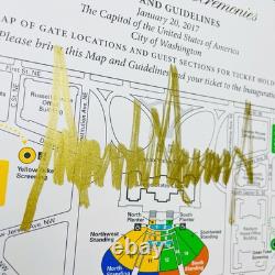 AUTENTIQUE Photo Signée de l'Inauguration de Donald Trump avec Certificat d'Authenticité