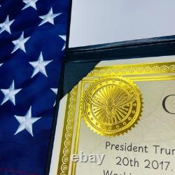 AUTENTIQUE Photo Signée de l'Inauguration de Donald Trump avec Certificat d'Authenticité