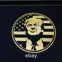 AUTENTIQUE Signature Autographe Billet Or Inauguration Donald Trump 2025