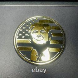 AUTENTIQUE Signature Autographe Billet Or Inauguration Donald Trump 2025