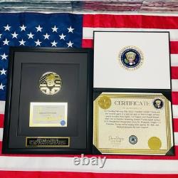 AUTENTIQUE Signature Autographe Billet Or Inauguration Donald Trump 2025