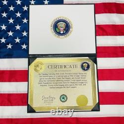 AUTENTIQUE Signature Autographe Billet Or Inauguration Donald Trump 2025