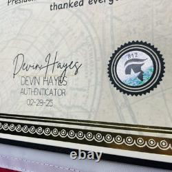 AUTENTIQUE Signature Autographe Billet Or Inauguration Donald Trump 2025