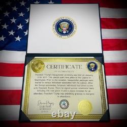 AUTENTIQUE Signature d'Autographe de Donald Trump Inauguration 2017