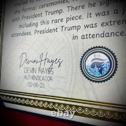 AUTENTIQUE Signature d'Autographe de Donald Trump Inauguration 2017