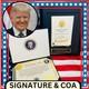 Autentique Signature De Donald Trump 2025 Photo D'inauguration Avec Certificat D'authenticité