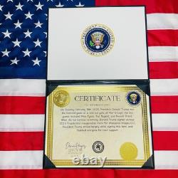 AUTENTIQUE Signature de Donald Trump 2025 Photo d'Inauguration avec Certificat d'Authenticité
