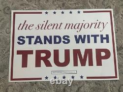 Affiche de panneau de rallye de campagne 2016 signée par Donald J. Trump 13x19