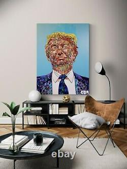 Arte Corbellique Amérique Originale Mosaïque Donald Trump Large Patriot Décor Mosaique