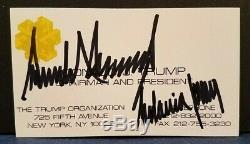 Atout & Donald Melania Trump Signé Business Card