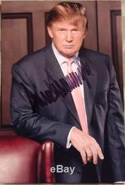 Authentique Atout Photo Dédicacée Donald Gop Républicain America President Autographed