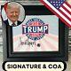 Authentique Donald Trump Autographe Signature Image Signée Maga Avec Coa