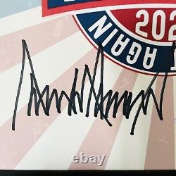 Authentique Donald Trump Autographe Signature Image signée MAGA avec COA