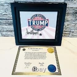 Authentique Donald Trump Autographe Signature Image signée MAGA avec COA