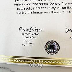 Authentique Donald Trump Autographe Signature Image signée MAGA avec COA