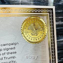 Authentique Donald Trump Autographe Signature Image signée MAGA avec COA