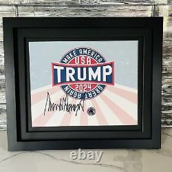 Authentique Donald Trump Autographe Signature Image signée MAGA avec COA