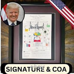 Authentique Donald Trump Inauguration Autographe Photo Signée avec COA