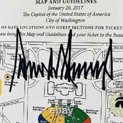 Authentique Donald Trump Inauguration Autographe Photo Signée avec COA