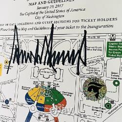 Authentique Donald Trump Inauguration Autographe Photo Signée avec COA