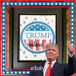 Authentique Donald Trump Maga Autographe Signature Image Signée COA