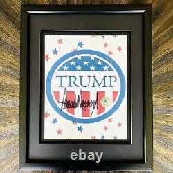 Authentique Donald Trump Maga Autographe Signature Image Signée COA