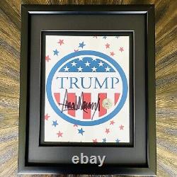 Authentique Donald Trump Maga Autographe Signature Image Signée COA