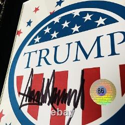 Authentique Donald Trump Photo encadrée signée avec certificat d'authenticité MAGA RNC