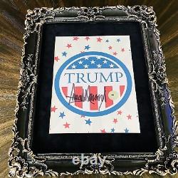 Authentique Donald Trump Photo encadrée signée avec certificat d'authenticité MAGA RNC