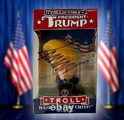 Authentique! Main Signée Président Donald Trump Poupée Troll Dédicacée