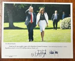 Authentique Président Donald J Trump & Melania Photo Autographe 8X10 Républicain