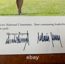 Authentique Président Donald J Trump & Melania Photo Autographe 8X10 Républicain