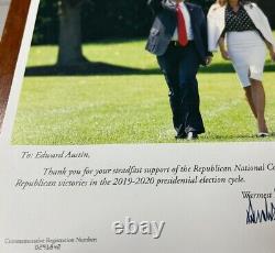 Authentique Président Donald J Trump & Melania Photo Autographe 8X10 Républicain