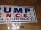 Autocollant De Pare-chocs Signé Donald Trump Avec Certificat D'authenticité Campagne Trump/pence 2016