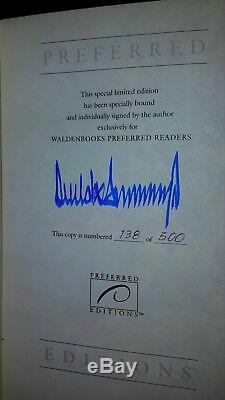 Autographe Du Président Donald Trump Rare Signé Automatiquement 1ère Éd. 100% Authentique / 500
