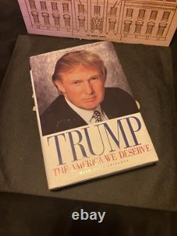 Autographe signé à la main de Donald Trump (COA JSA) L'Amérique que nous méritons (Livre)