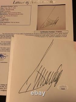 Autographe signé à la main de Donald Trump (COA JSA) L'Amérique que nous méritons (Livre)