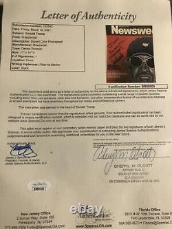 Autographié Donald Trump Newsweek Couverture À Dennis Rodman Insc Jsa Signé Lettre