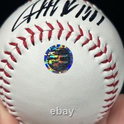 BALLE DE BASEBALL AUTOGRAPHE SIGNÉE À LA MAIN PAR LE PRÉSIDENT DONALD TRUMP 45-47 Drapeau COA HOLOGRAMME