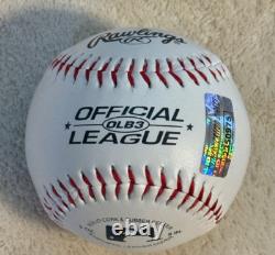 BALLE DE BASEBALL DE LA LIGUE RAWLINGS OFFICIELLE SIGNÉE PAR DONALD TRUMP avec certificat d'authenticité