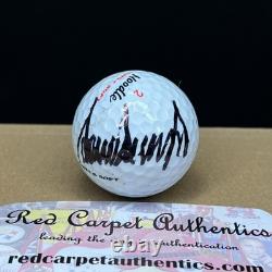 Balle de golf signée à la main par Donald Trump, Président, MAGA, autographiée, certificat d'authenticité holographique