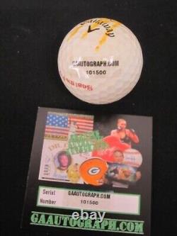 Balle de golf signée par le président Donald Trump avec certificat d'authenticité de la marque Callaway