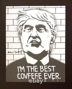 Banksy + Estampe signée de Donald Trump + Nouveau cadre + Achetez-le maintenant
