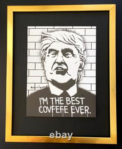 Banksy + Impression Signée de Donald Trump Encadrée + Achetez Maintenant
